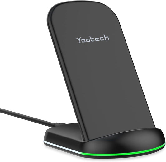 Wireless Charger,10W Max Wireless Charging Stand, Compatible with Iphone 17/17 Pro/17 Pro Max/Air/16E/16/16 Plus/16 Pro Max/15/14/13/Se 2022/12/11/X/8, Galaxy S25/S24/S23/S22(No AC Adapter)